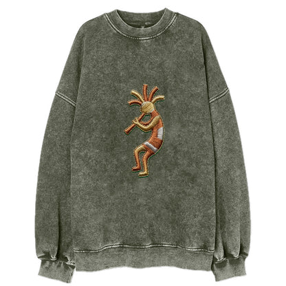 Kokopelli - Vintage Sweatshirt - Forest Mist(Green)