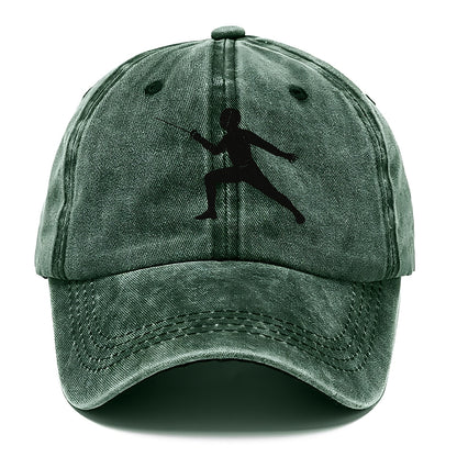 Fencer in lunge position - Classic Cap - Forest Mist(Green)