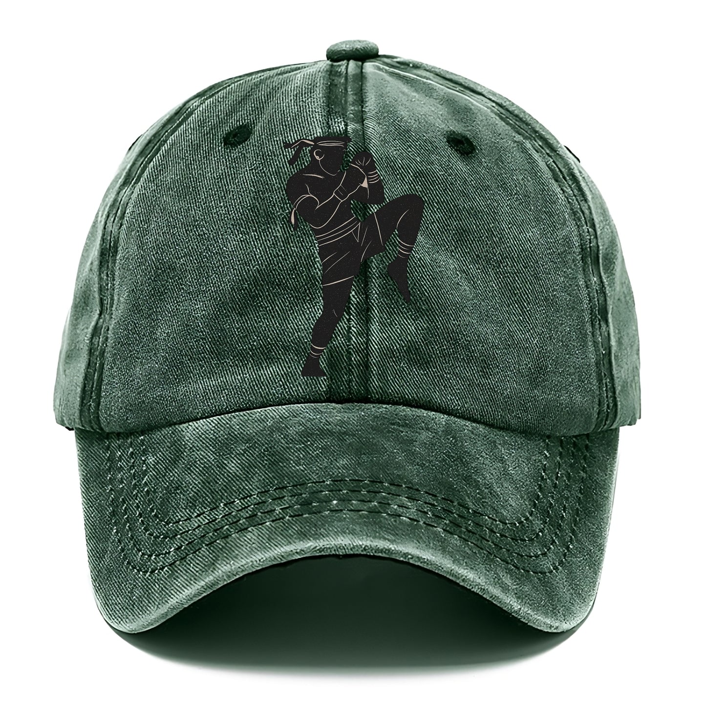 Muay Thai fighter with knee strike - Classic Cap - Forest Mist(Green)
