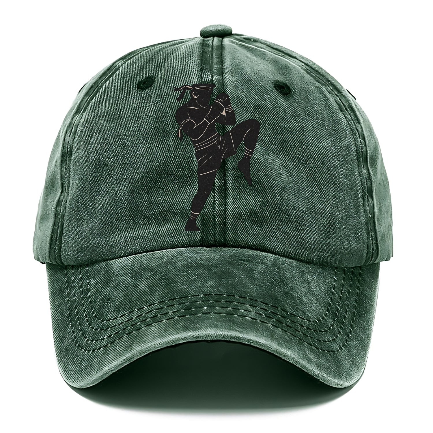 Muay Thai fighter with knee strike - Classic Cap - Forest Mist(Green)