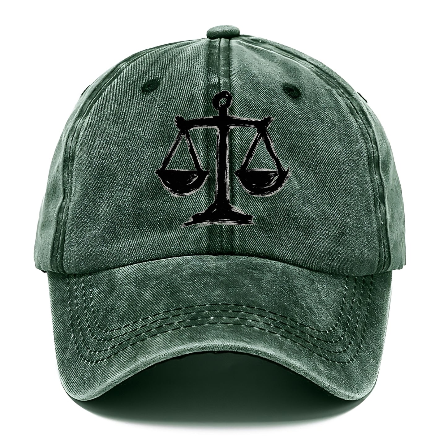 Scales of justice - equality and fairness bold ink style - Classic Cap - Forest Mist(Green)