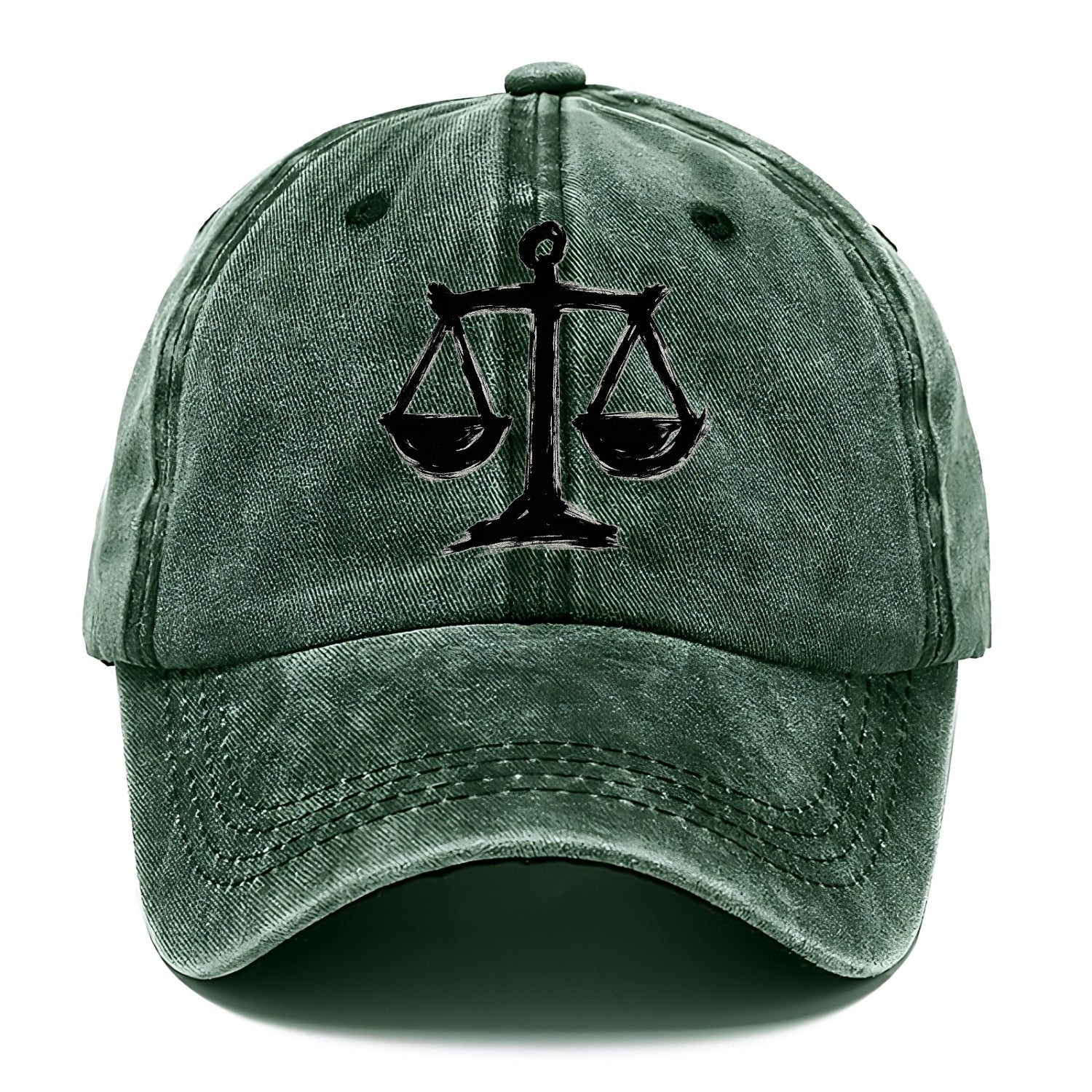 Scales of justice - equality and fairness bold ink style - Classic Cap - Forest Mist(Green)