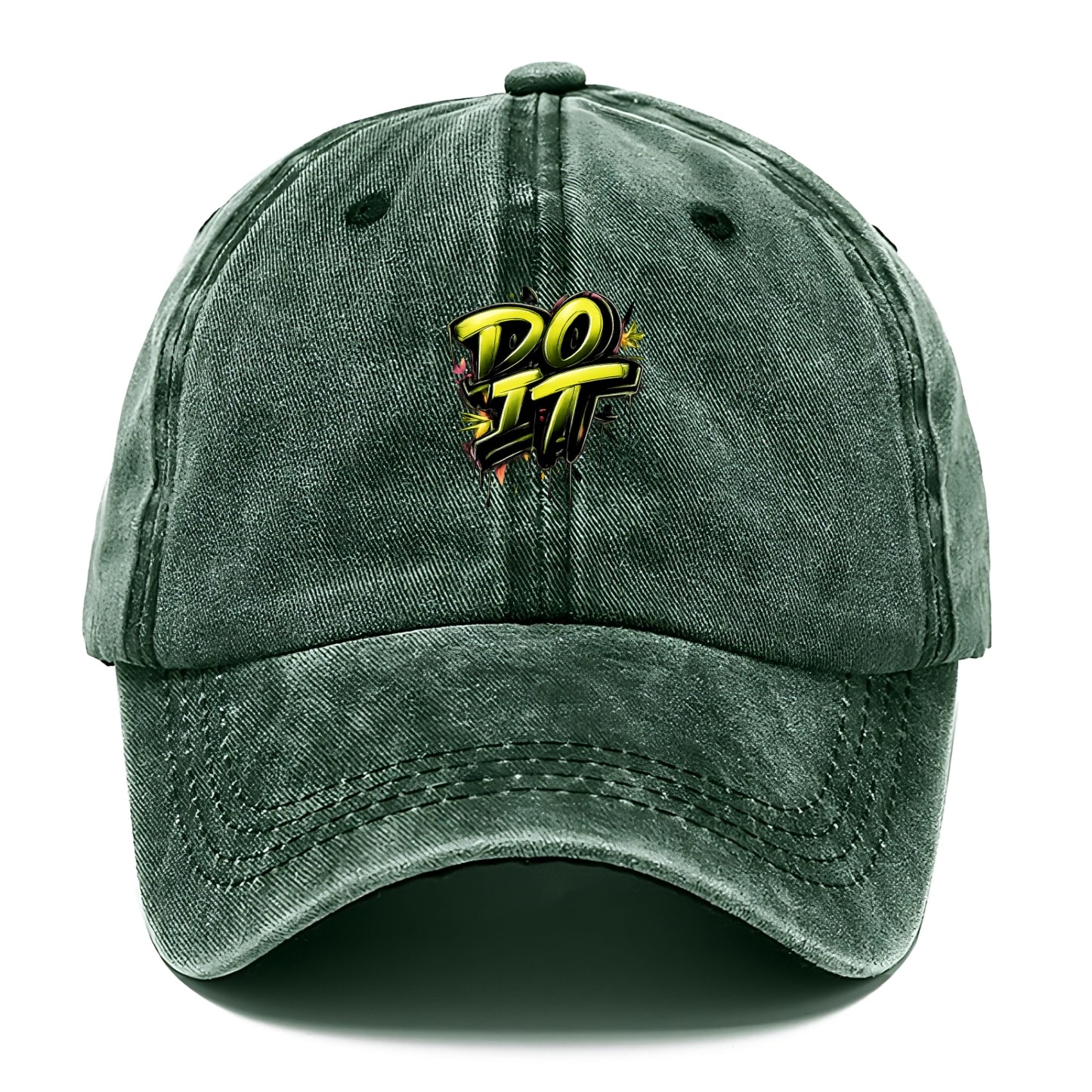 Bold typography design - "DO IT" - just do it, stop waiting - Classic Cap - Forest Mist(Green)