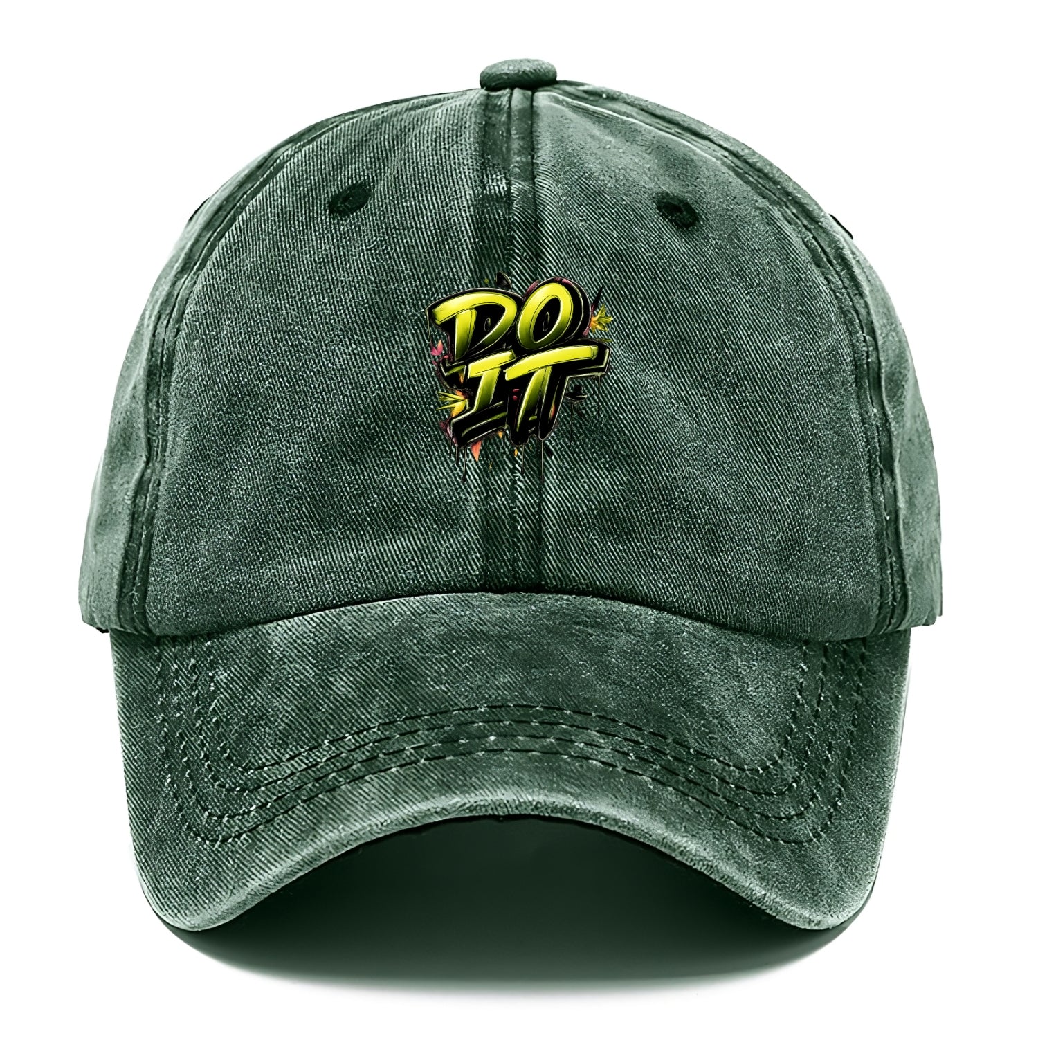 Bold typography design - "DO IT" - just do it, stop waiting - Classic Cap - Forest Mist(Green)