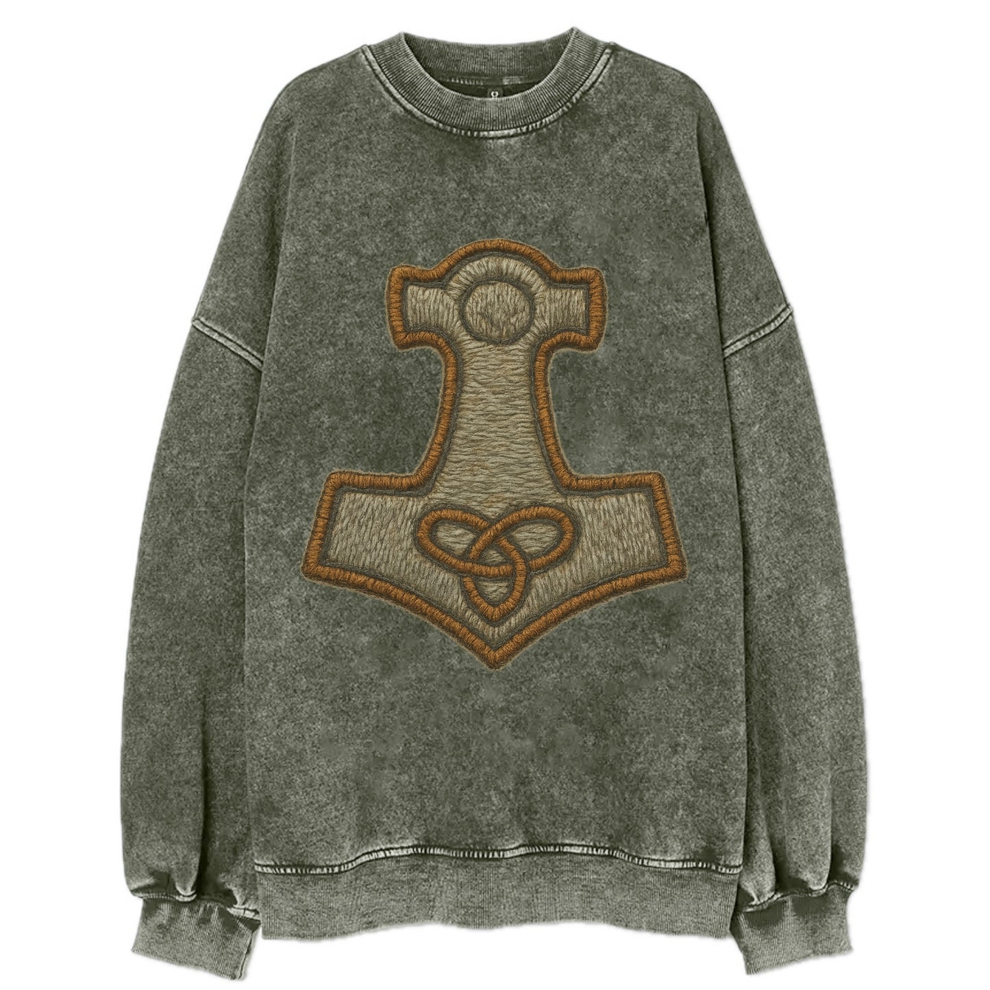 Mjolnir - Vintage Sweatshirt - Forest Mist(Green)