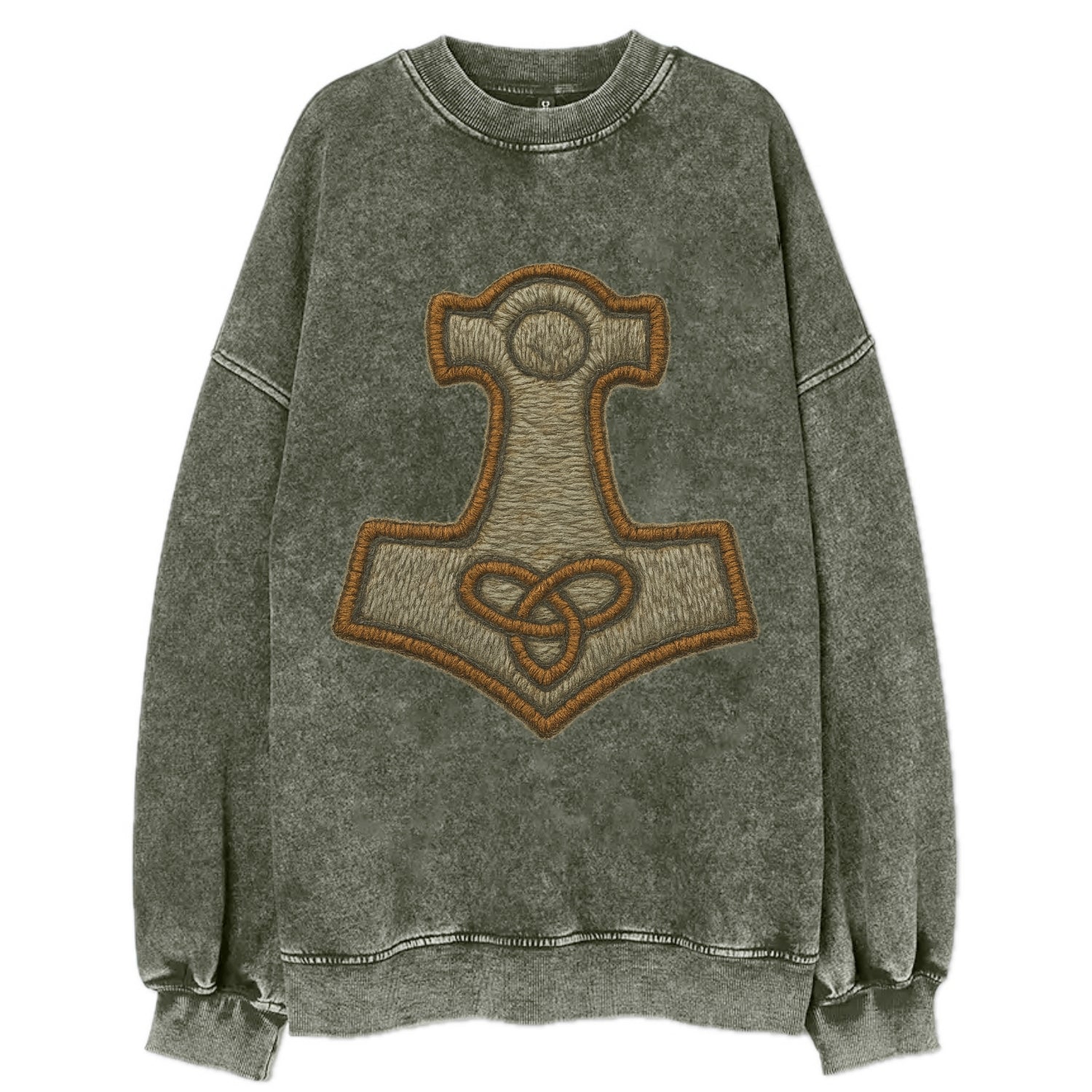 Mjolnir - Vintage Sweatshirt - Forest Mist(Green)