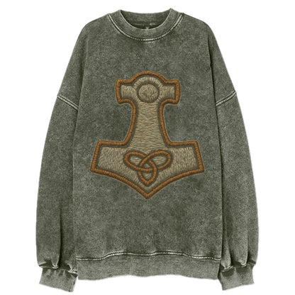 Mjolnir - Vintage Sweatshirt - Forest Mist(Green)