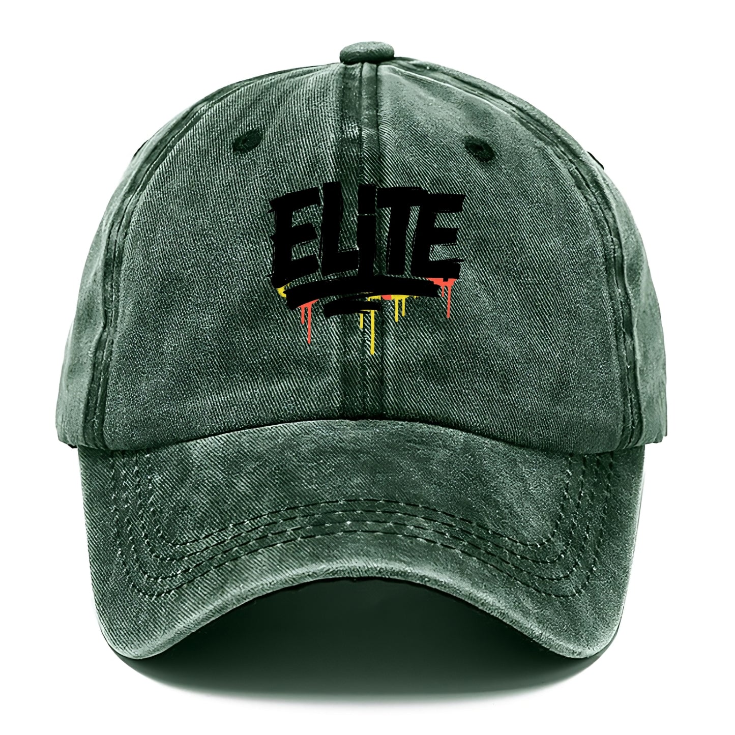 Bold typography design - "ELITE" - top tier, highest level - Classic Cap - Forest Mist(Green)