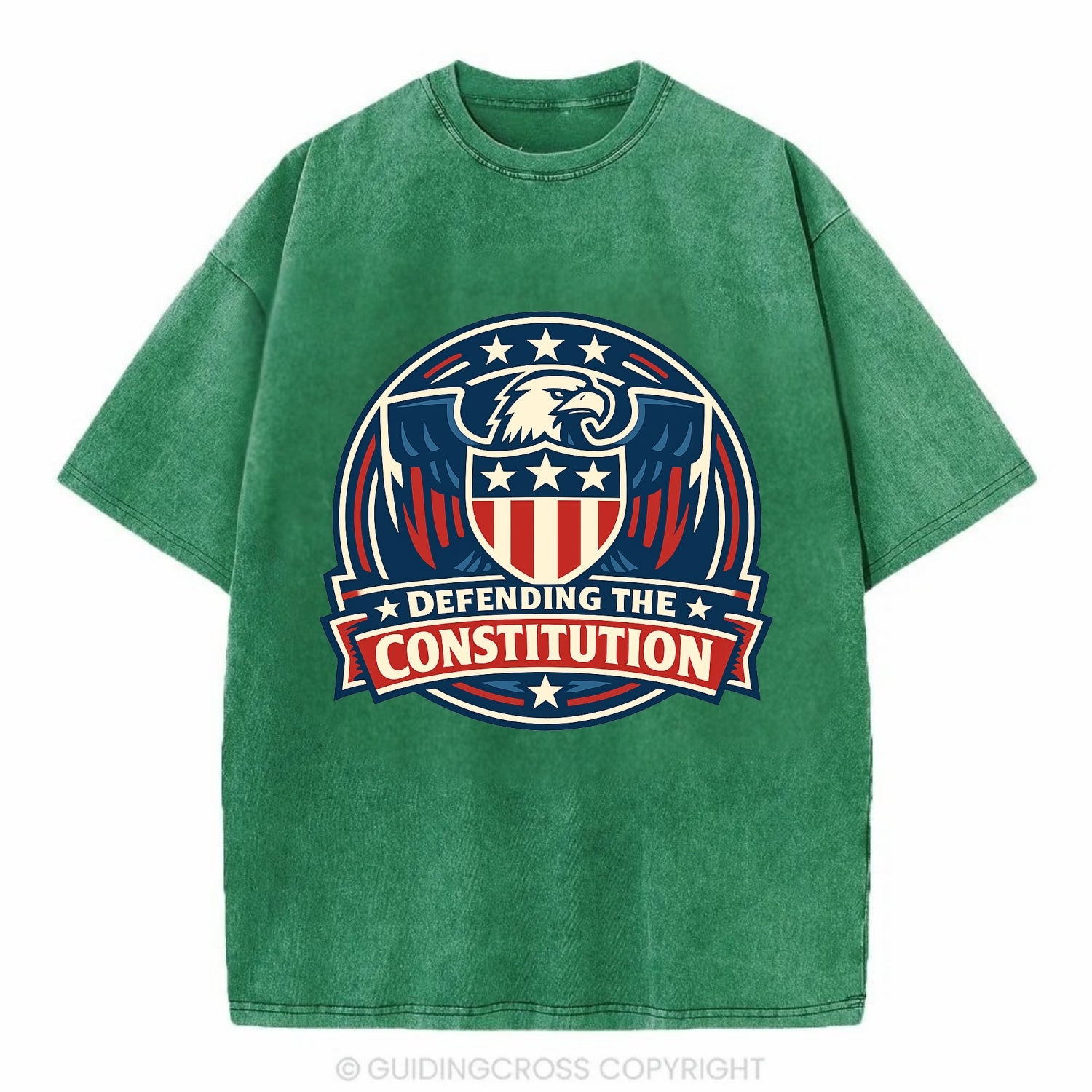 Defend Constitution - Vintage T-shirt - Forest Mist(Green)