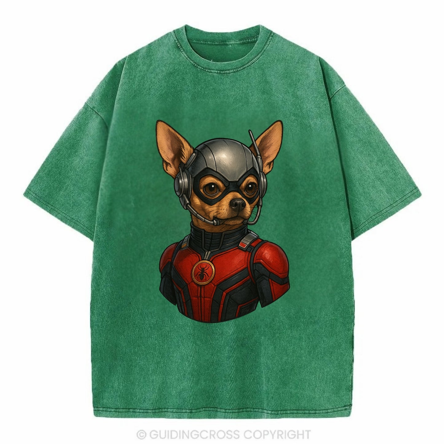 Chihuahua Ant-Man  - Vintage T-shirt - Forest Mist(Green)