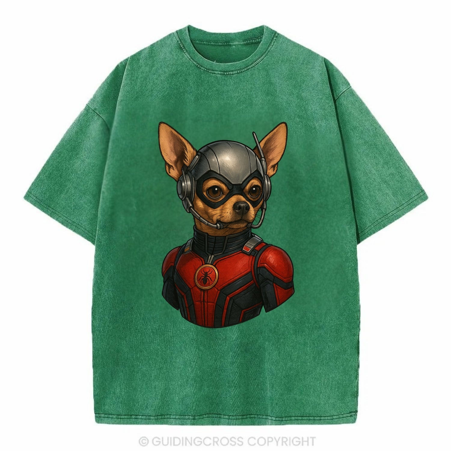 Chihuahua Ant-Man  - Vintage T-shirt - Forest Mist(Green)