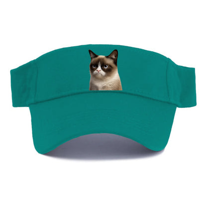 Grumpy Cat Expression  - Visor - Forest Mist(Green)