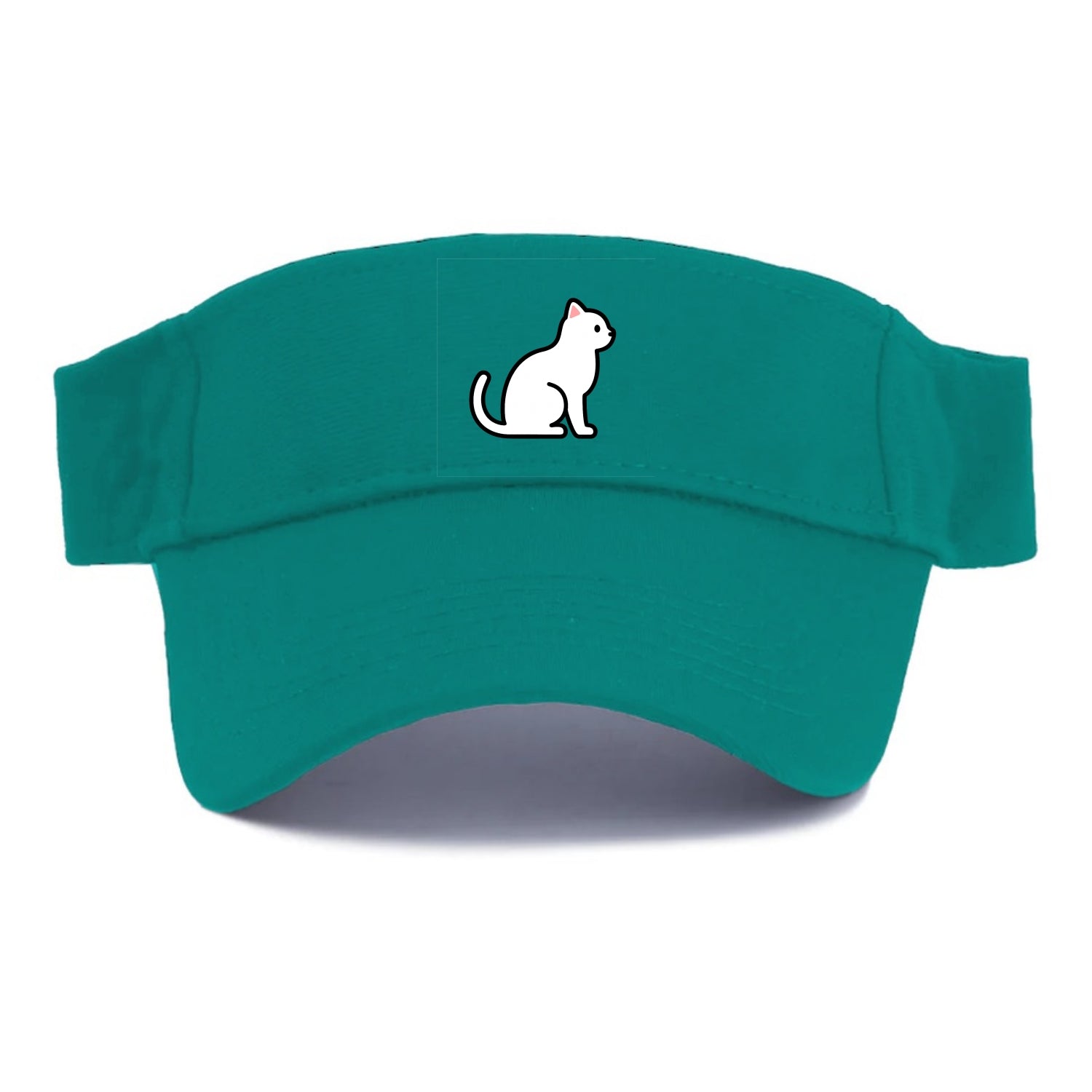 Domestic Shorthair - White classic flat side profile - Visor - Forest Mist(Green)