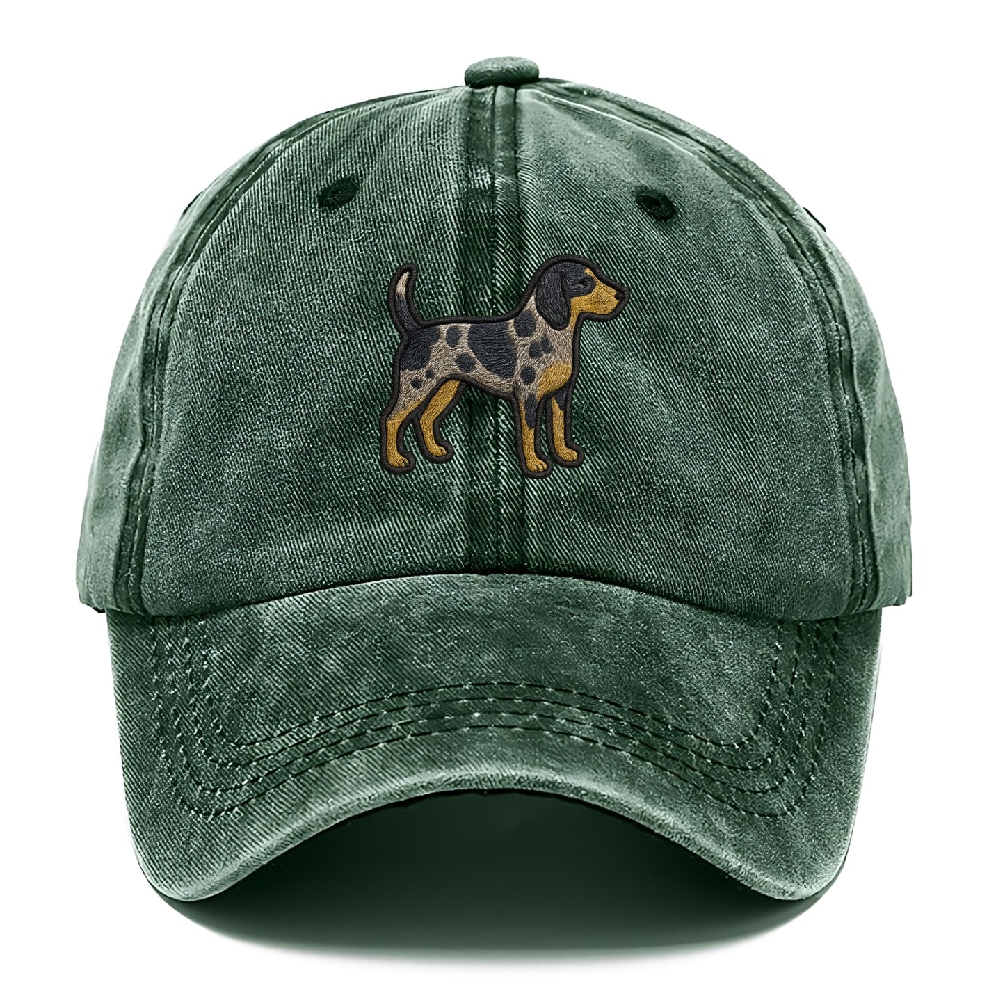 Bluetick Coonhound - Trendy spotted hound logo with prominent black border - Classic Cap - Forest Mist(Green)