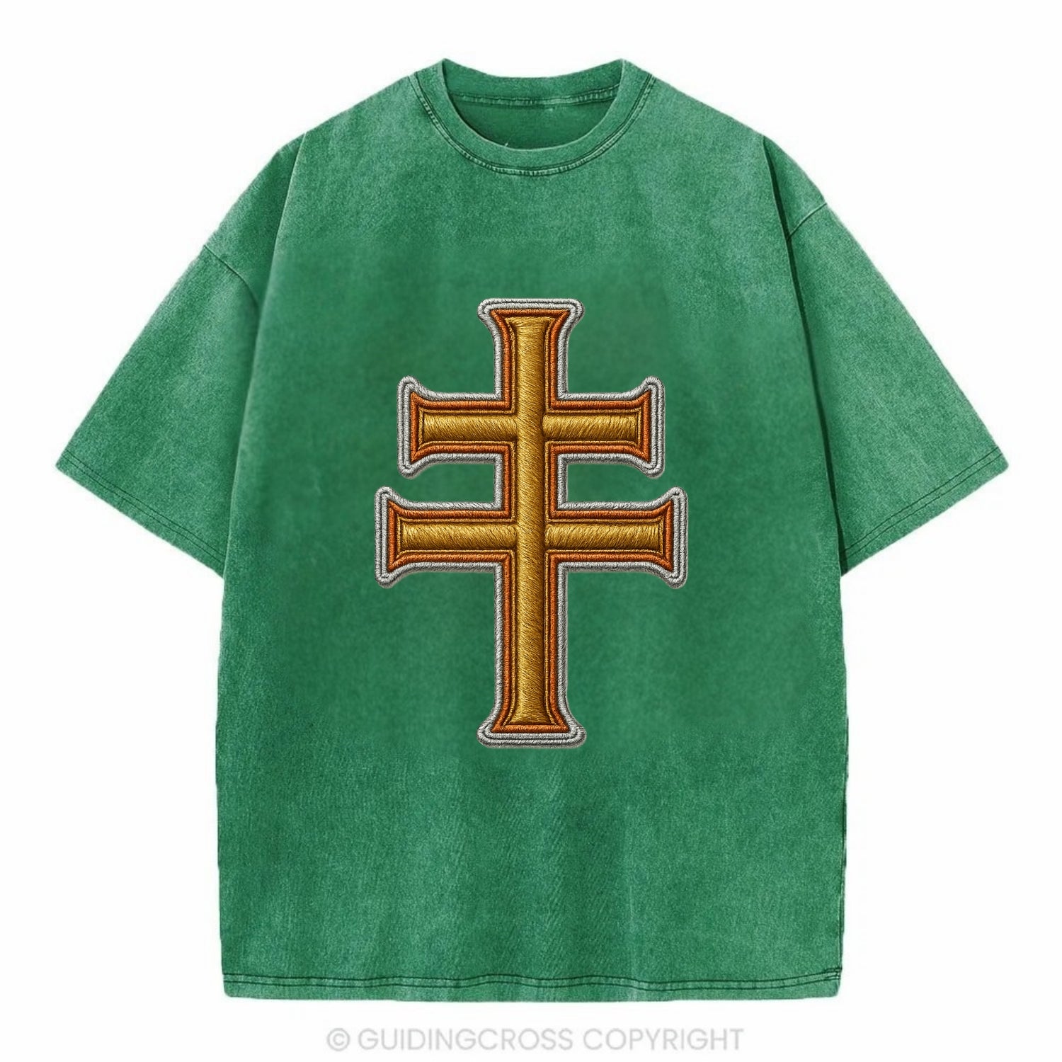 Patriarchal Cross - Vintage T-shirt - Forest Mist(Green)