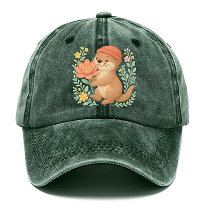 Peach Otter - Classic Cap - Forest Mist(Green)