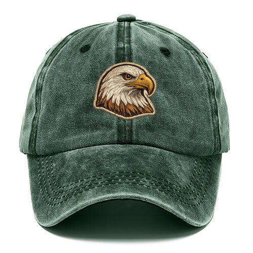EAGLE HEAD PROFILE - majestic bald eagle in brown, white and gold , American pride - Classic Cap