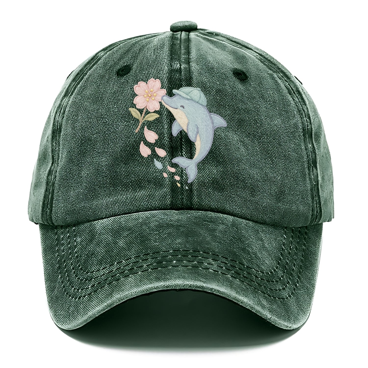 Dolphin Sakura Leap  - Classic Cap - Forest Mist(Green)