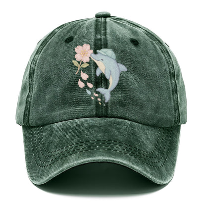 Dolphin Sakura Leap  - Classic Cap - Forest Mist(Green)