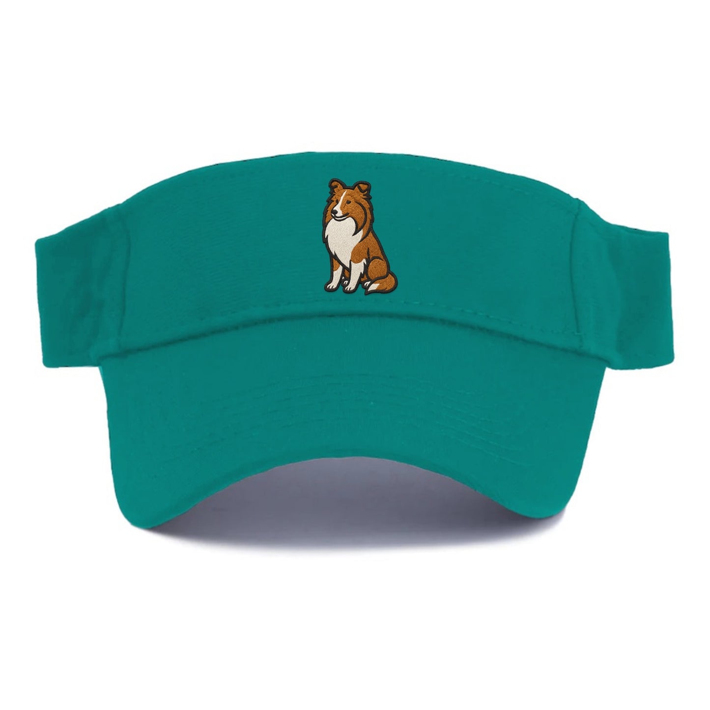 Shetland Sheepdog - Sable and white embr Visor - Forest Mist(Green)