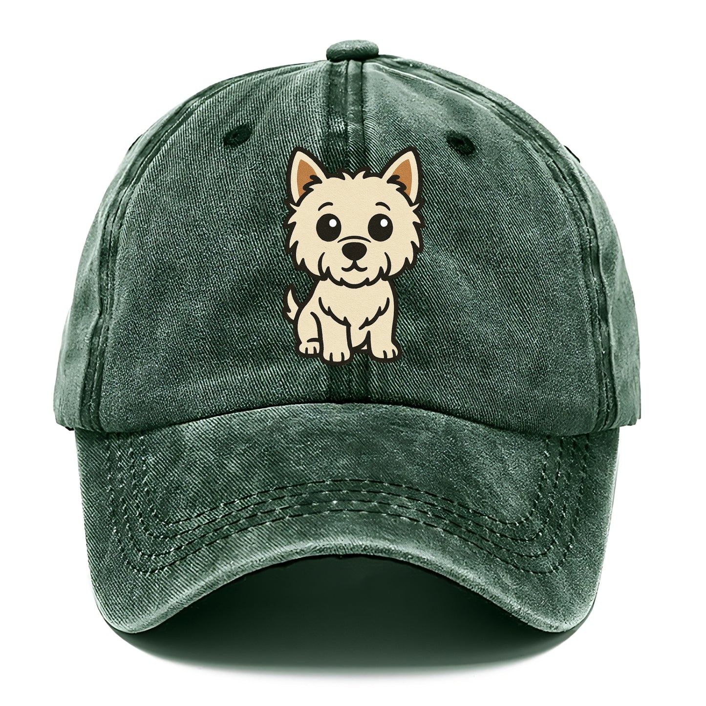West Highland White Terrier - Alert standing pose - Classic Cap - Forest Mist(Green)