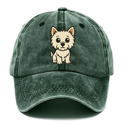 West Highland White Terrier - Alert standing pose - Classic Cap - Forest Mist(Green)