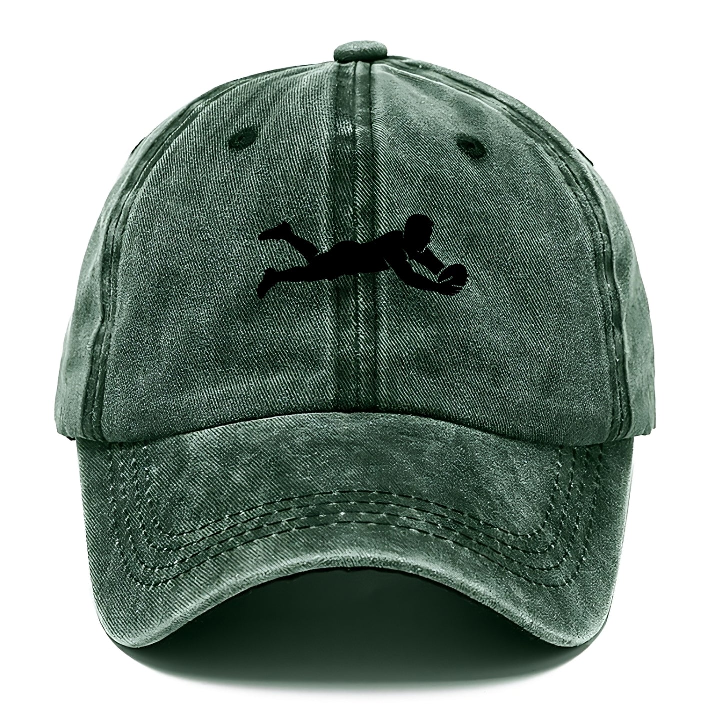 Rugby player diving for try - Classic Cap - Forest Mist(Green)