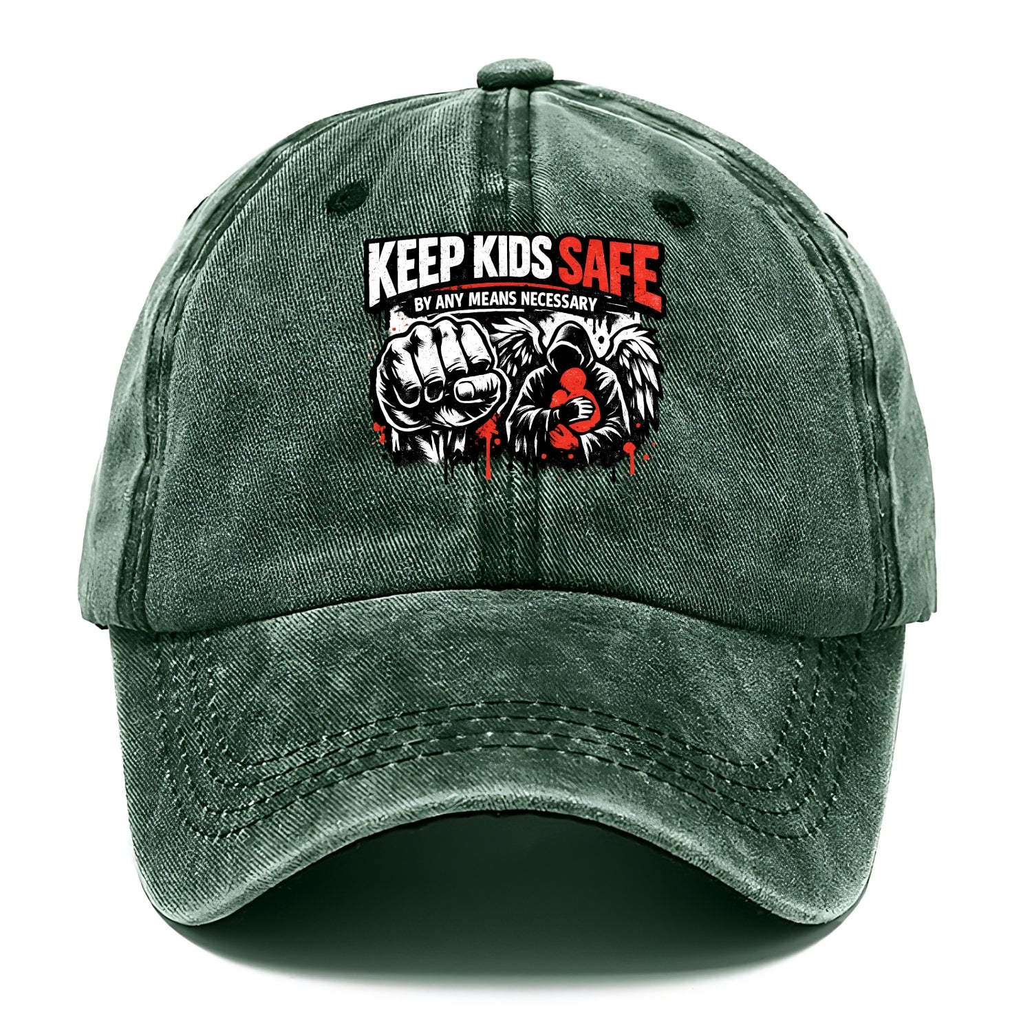 Keep Kids Safe By Any Means - Classic Cap - Forest Mist(Green)