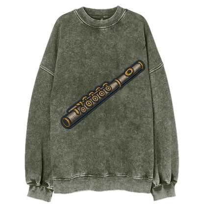 Flute  - Vintage Sweatshirt - Forest Mist(Green)
