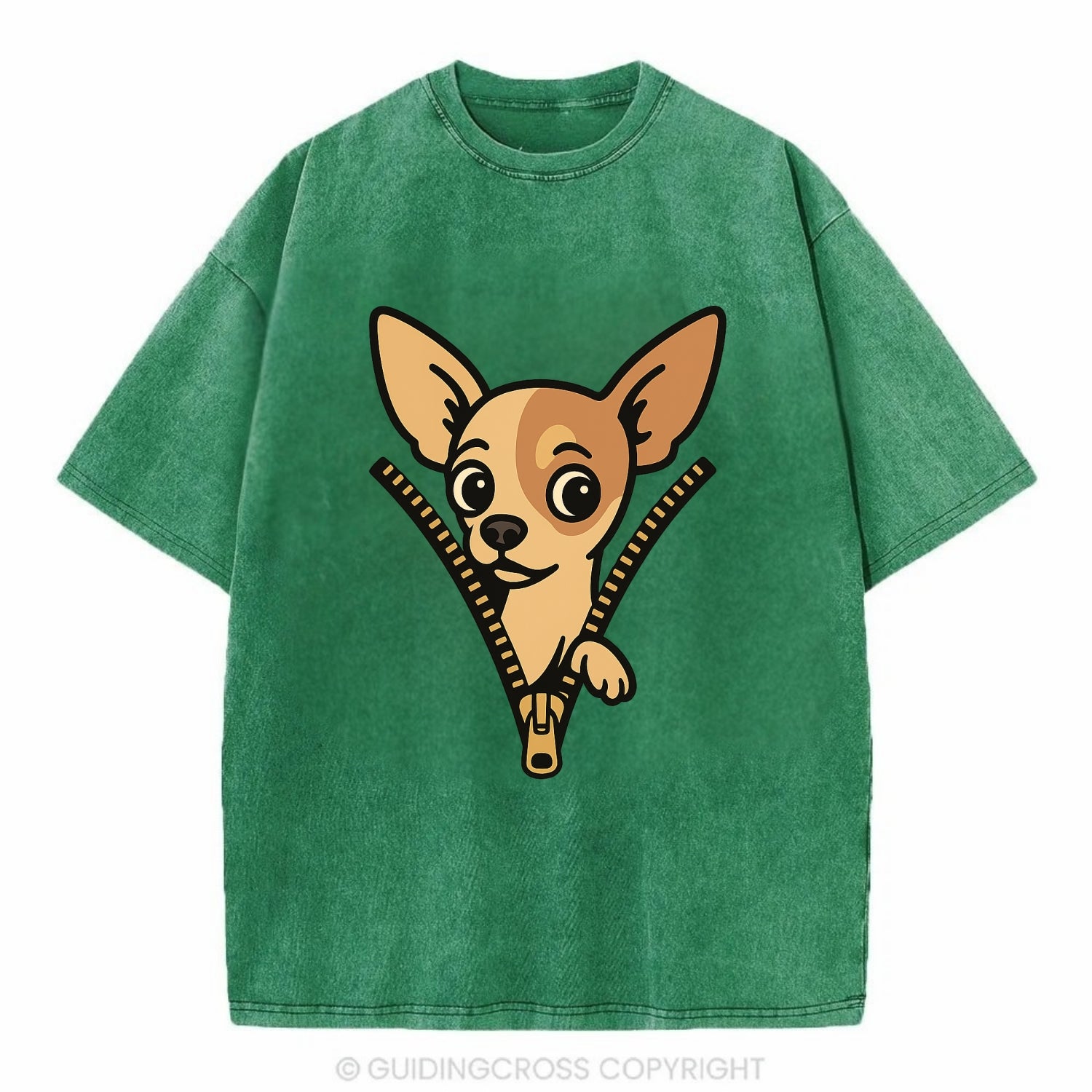 Chihuahua - Vintage T-shirt - Forest Mist(Green)