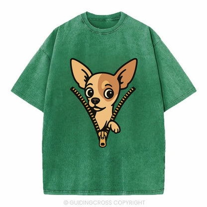 Chihuahua - Vintage T-shirt - Forest Mist(Green)