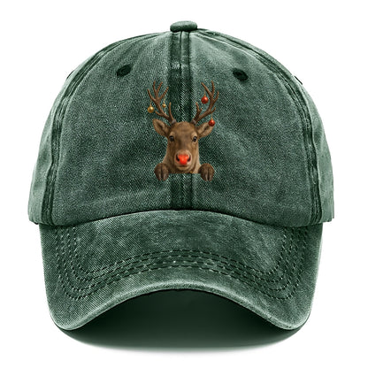 Christmas Reindeer  - Classic Cap - Forest Mist(Green)