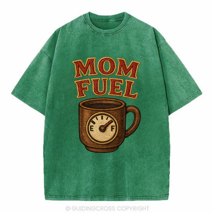 Mom Fuel  - Vintage T-shirt - Forest Mist(Green)