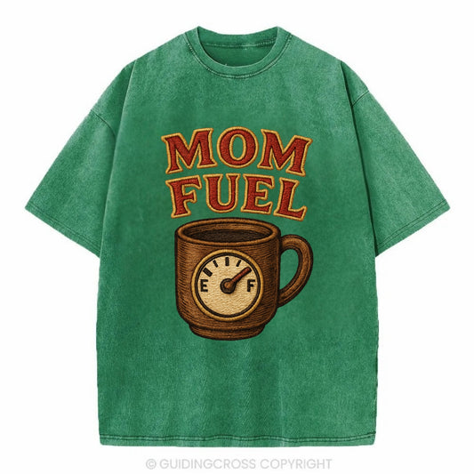 Mom Fuel  - Vintage T-shirt - Forest Mist(Green)