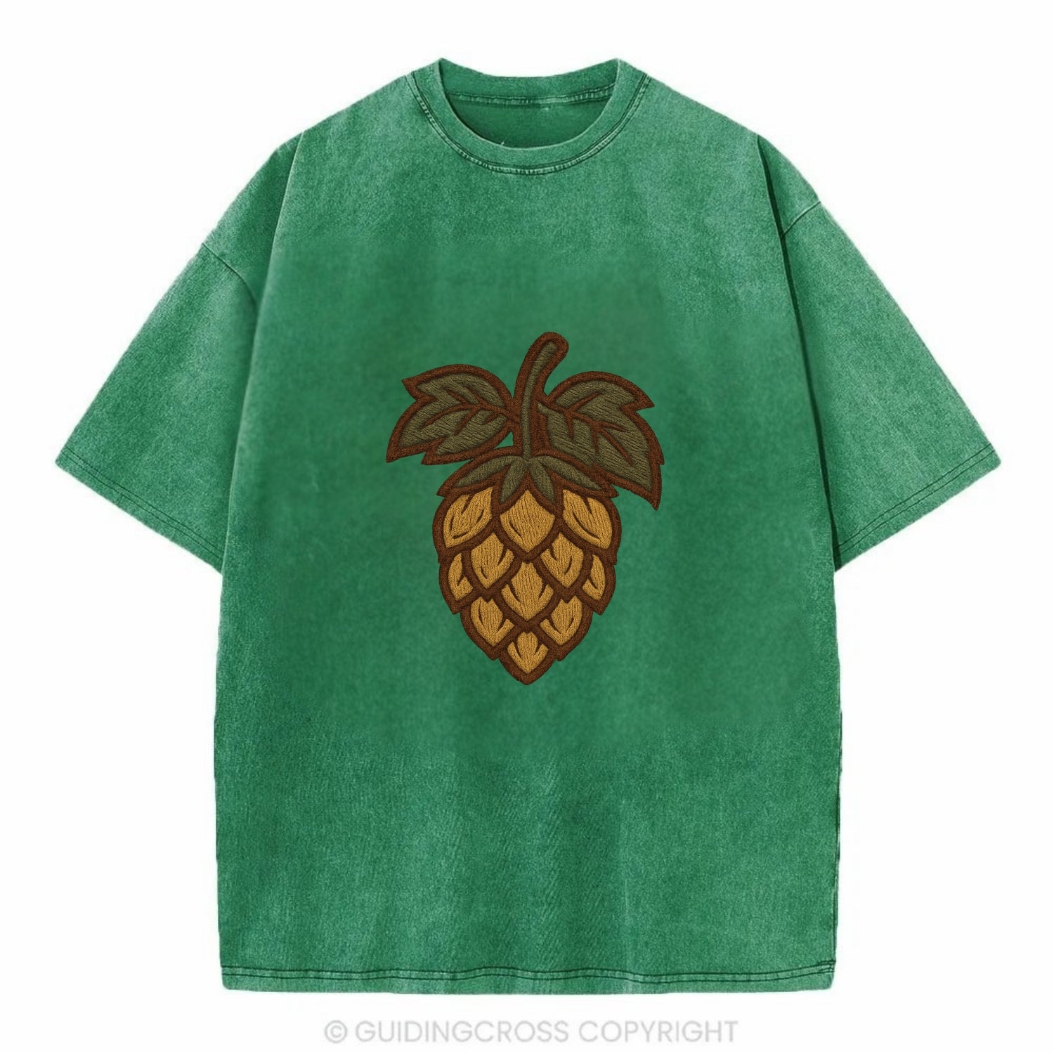 Hop Cone  - Vintage T-shirt - Forest Mist(Green)