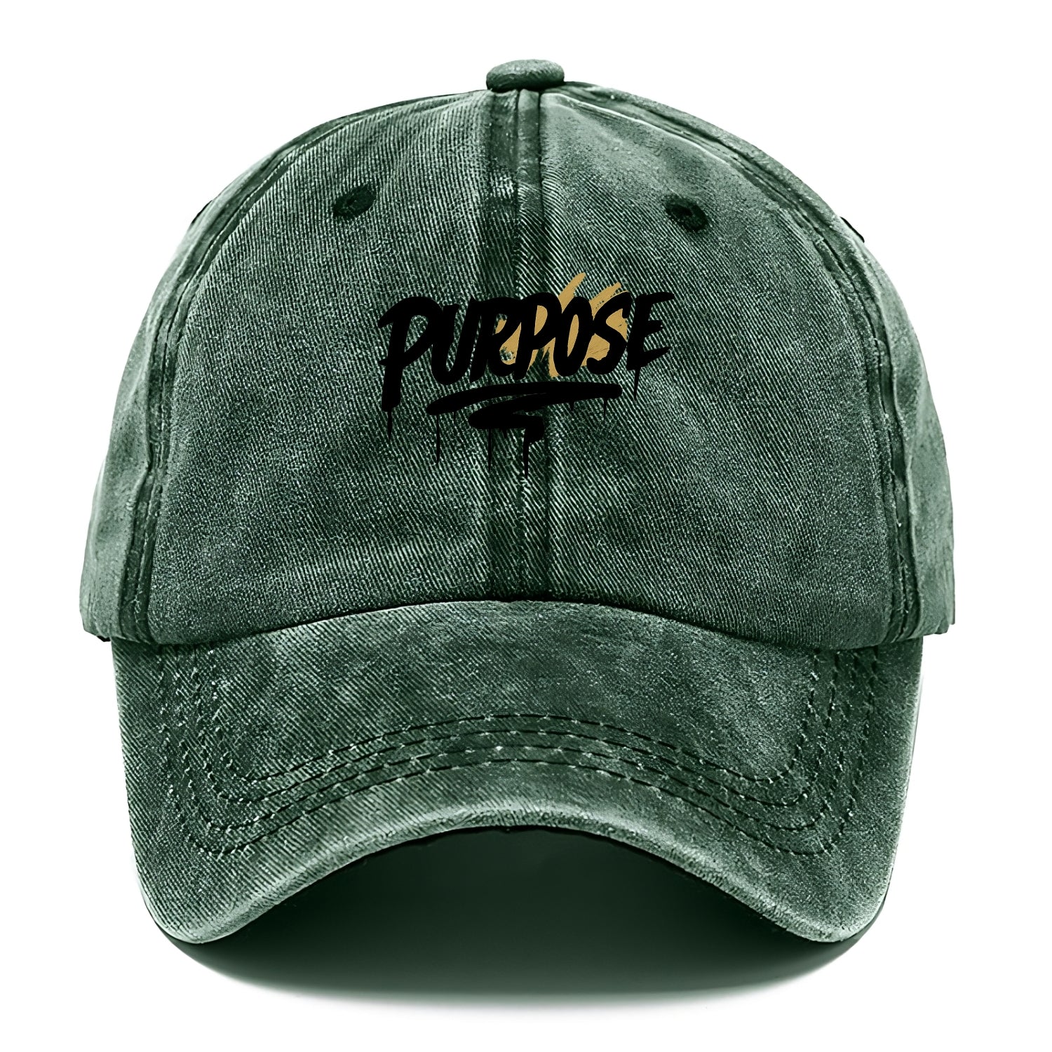 Bold typography design - "PURPOSE" - reason for being - Classic Cap - Forest Mist(Green)