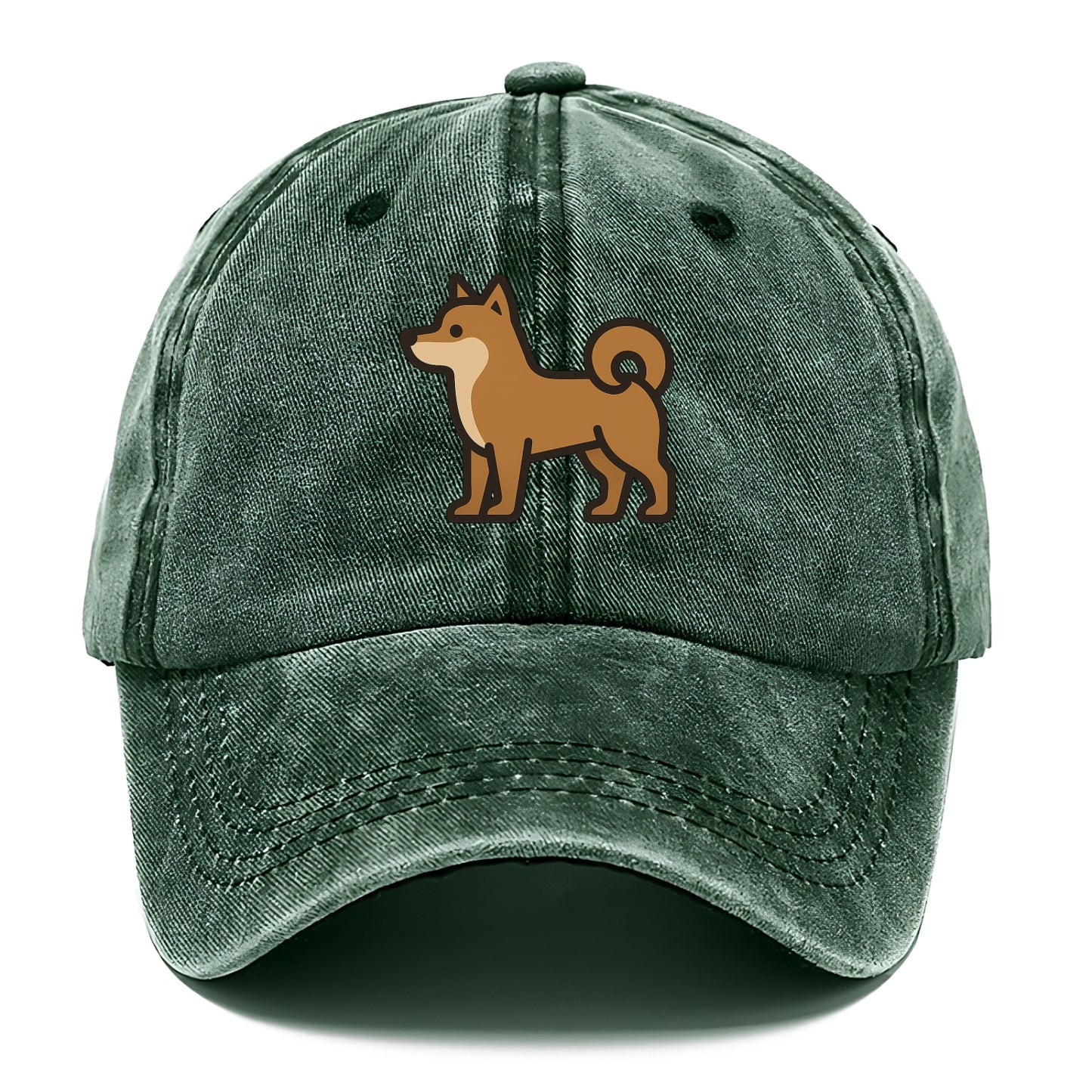 Shiba Inu - Red sesame flat side profile - Classic Cap - Forest Mist(Green)