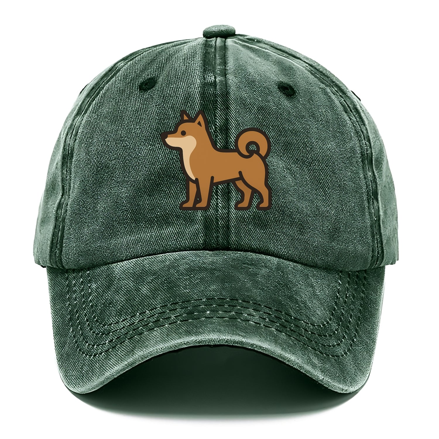 Shiba Inu - Red sesame flat side profile - Classic Cap - Forest Mist(Green)