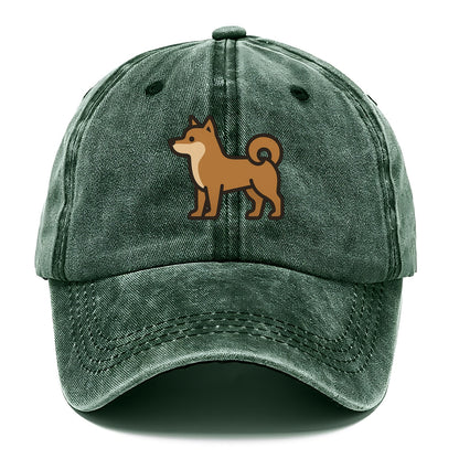 Shiba Inu - Red sesame flat side profile - Classic Cap - Forest Mist(Green)