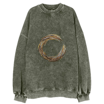 Enso Circle - Vintage Sweatshirt - Forest Mist(Green)