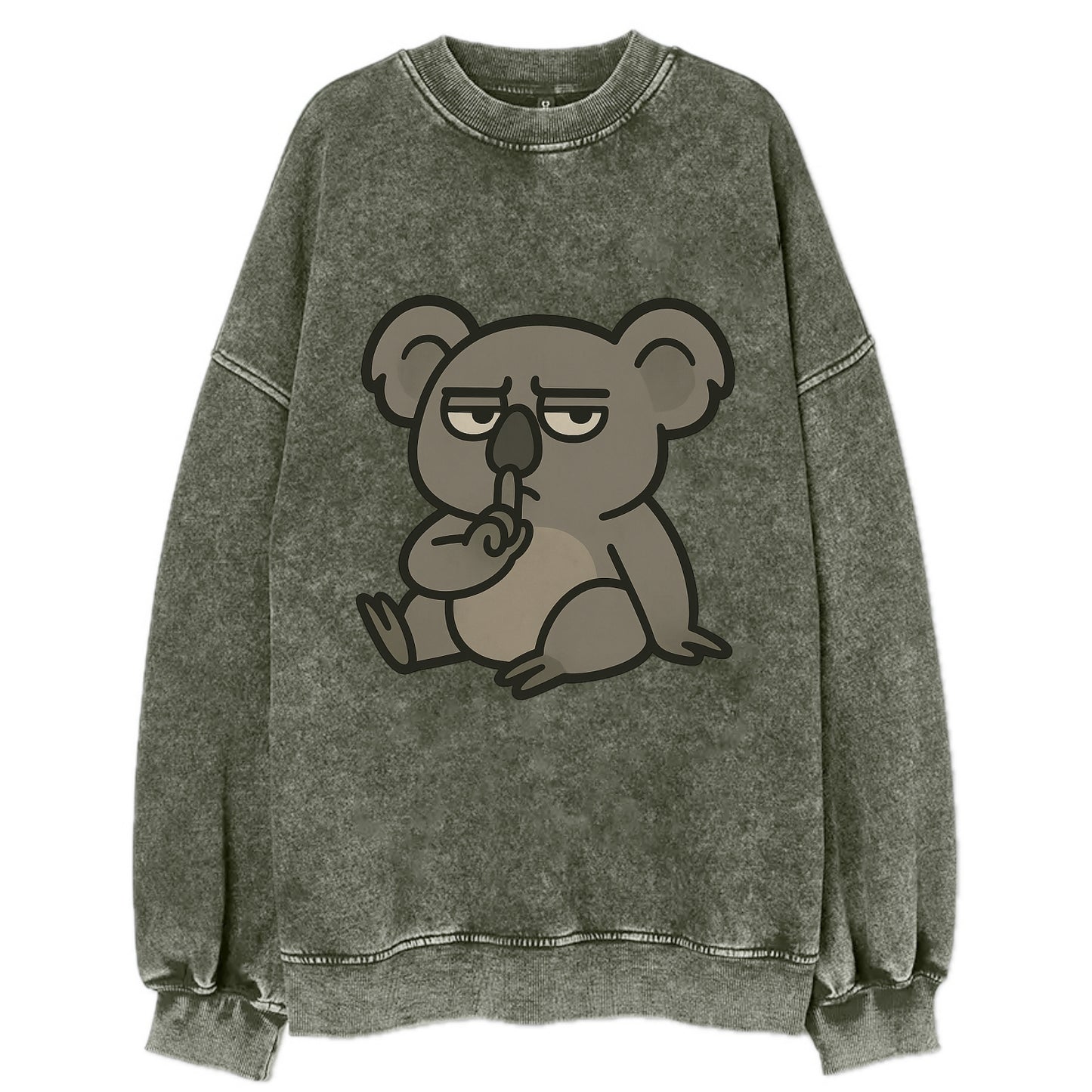 The Koala Judging - Vintage Sweatshirt - Forest Mist(Green)