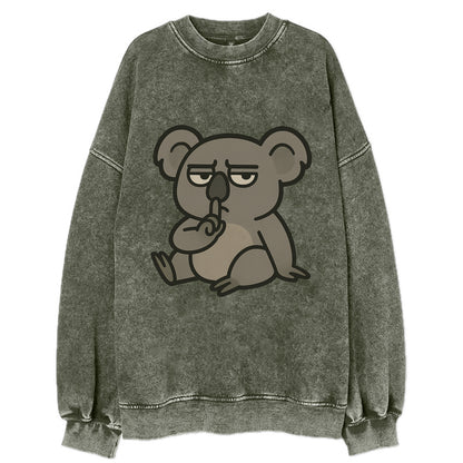 The Koala Judging - Vintage Sweatshirt - Forest Mist(Green)