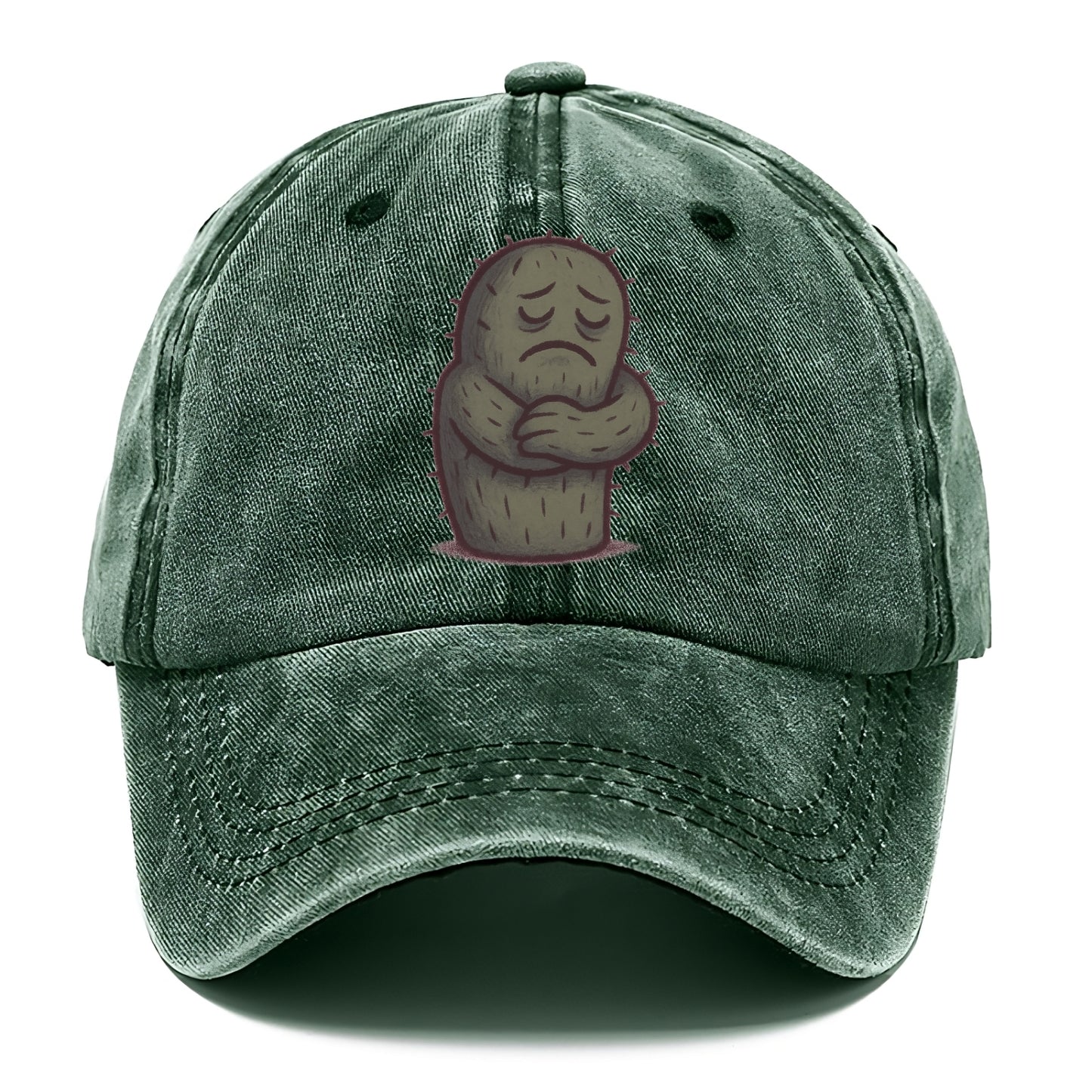SINGLE IS VALID | Content cactus hugging itself - Classic Cap - Forest Mist(Green)