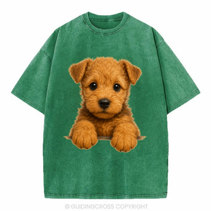 Lakeland Terrier  - Vintage T-shirt - Forest Mist(Green)