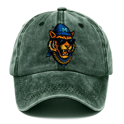 Memphis Tiger wearing Memphis beanie with M patch - Classic Cap - Forest Mist(Green)