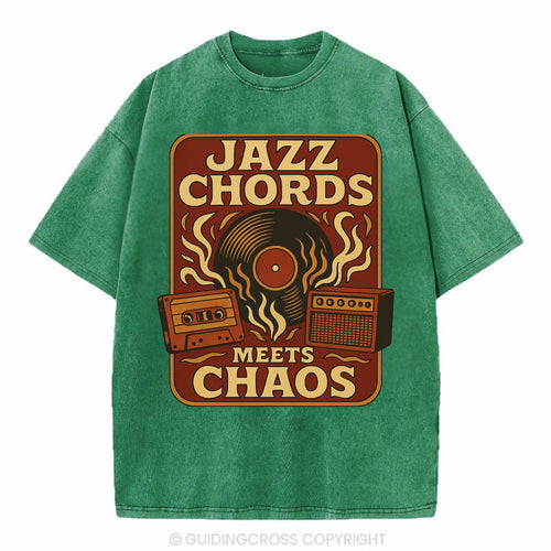 Jazz chords with hyperpop energy - Jazz Meets Chaos - unexpected fusion - Vintage T-shirt
