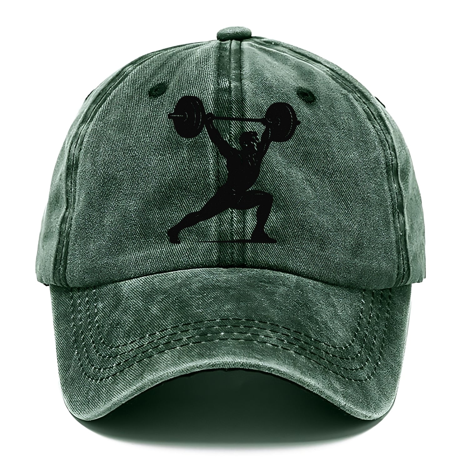 Weightlifter doing overhead snatch - Classic Cap - Forest Mist(Green)