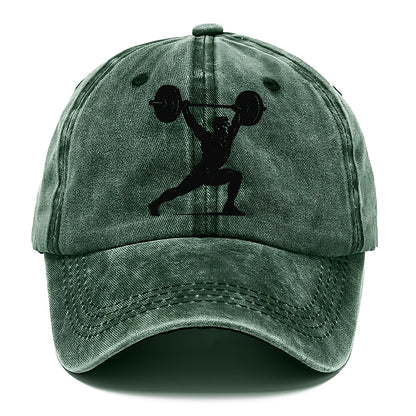 Weightlifter doing overhead snatch - Classic Cap - Forest Mist(Green)