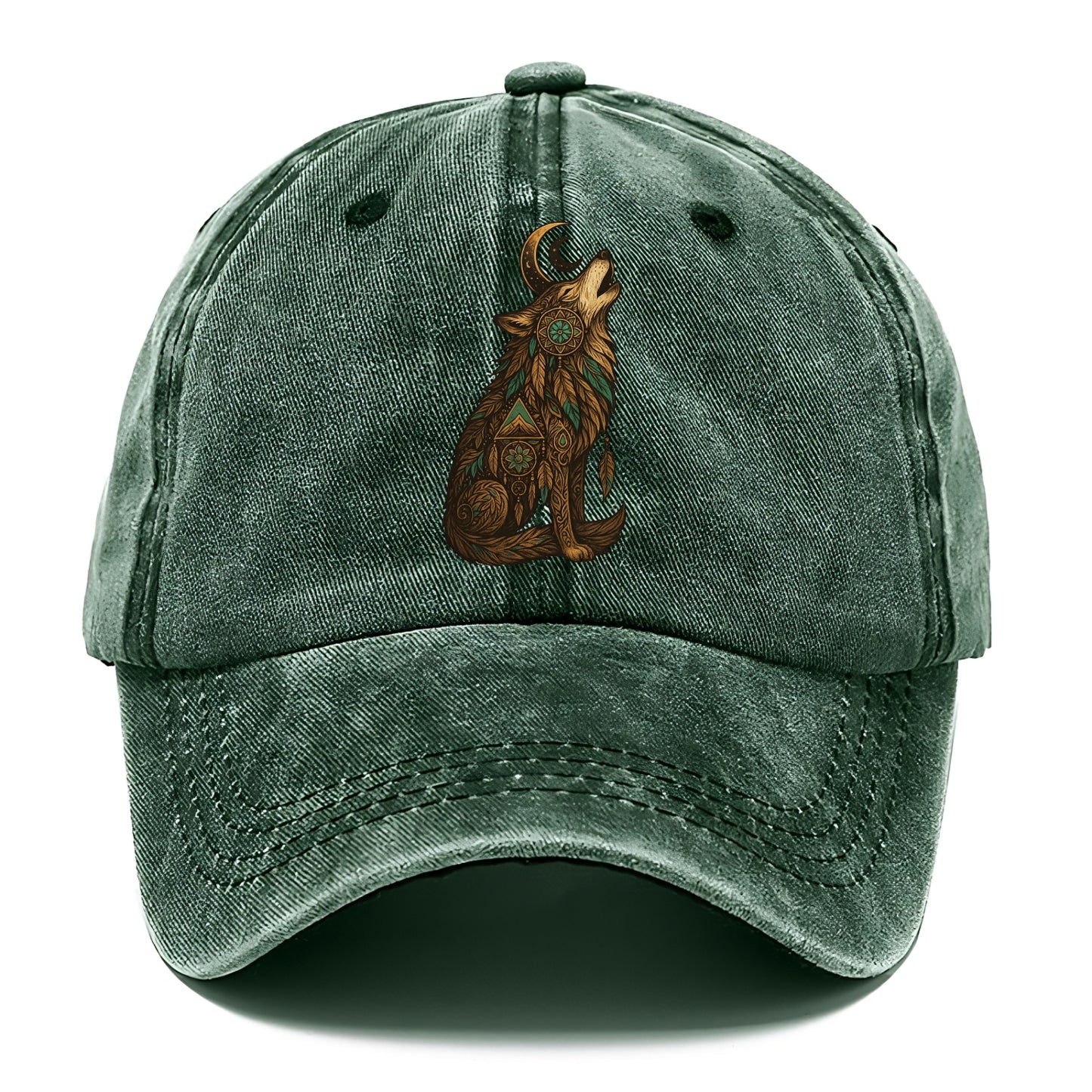 Celestial Moon Wolf  - Classic Cap - Forest Mist(Green)