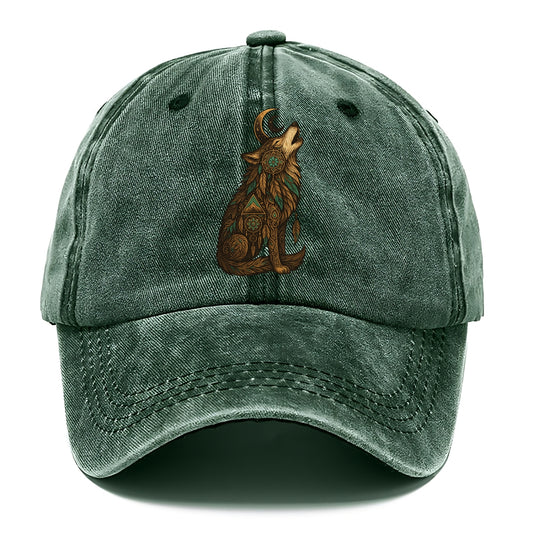 Celestial Moon Wolf  - Classic Cap - Forest Mist(Green)